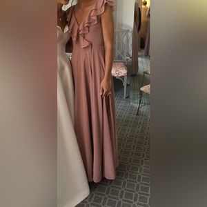 Aura Blush Maxi Dress / dusty rose color